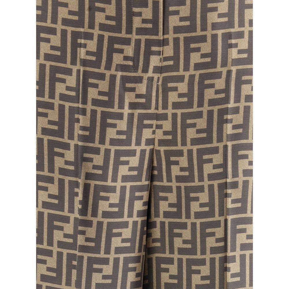 Fendi Monogram pattern silk Pants FE-FR6606A8G3F118W-IT38 | S