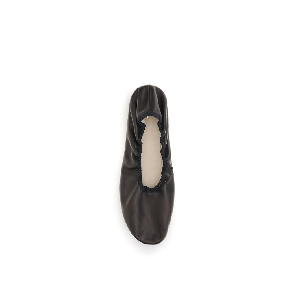The Row Rounded Ballerinas TH-F1637N66BLK-EU37.5/US7.5