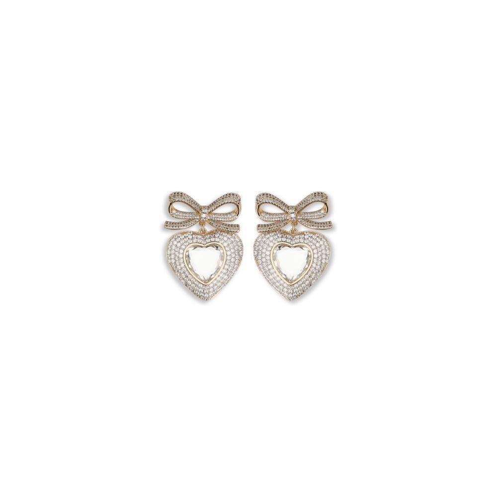Self-Portrait Heart shaped bow Earrings SE-AW25615EGDGOLD-ONE SIZE