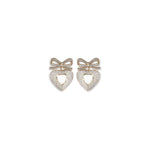 Self-Portrait Heart shaped bow Earrings SE-AW25615EGDGOLD-ONE SIZE