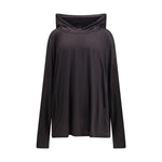 Rick Owens Long hooded T-Shirt RI-RR02E1502JSW09-ONE SIZE