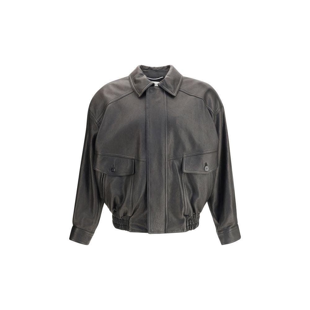 Saint Laurent Balloon Leather Jacket SA-843656YCNF21000-IT48 | M