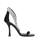 Jimmy Choo Black Leather Stiletto Heels Sandals JI-15268601233673-EU36/US6
