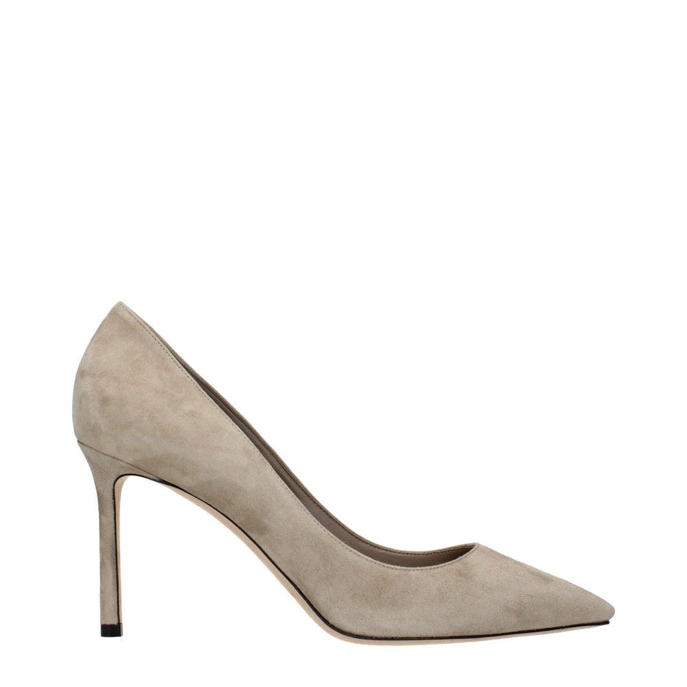 Jimmy Choo Gray Leather High Heel Pumps JI-15268614996233-EU38.5/US8.5