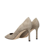 Jimmy Choo Gray Leather High Heel Pumps JI-15268614996233-EU38.5/US8.5