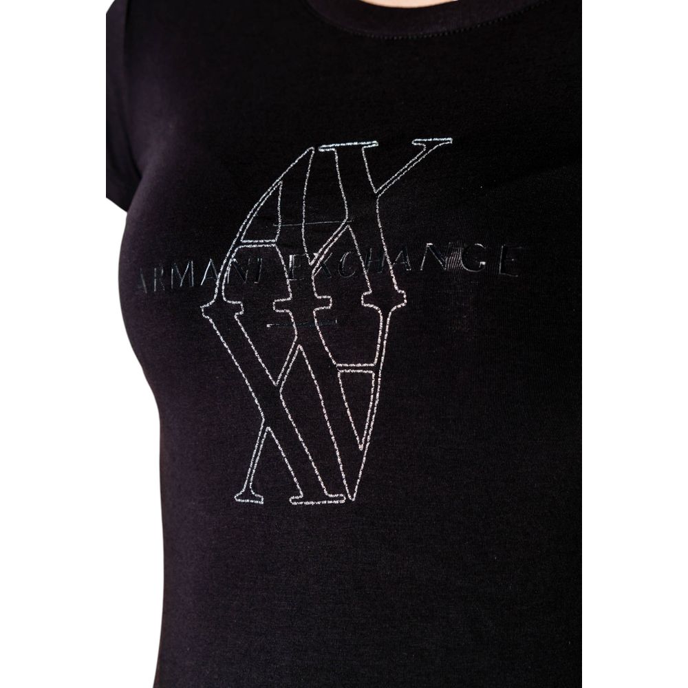 Armani Exchange Black Cotton T-Shirt Armani Exchange