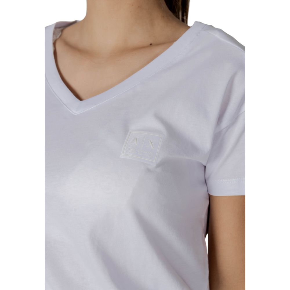 Armani Exchange White Cotton T-Shirt Armani Exchange