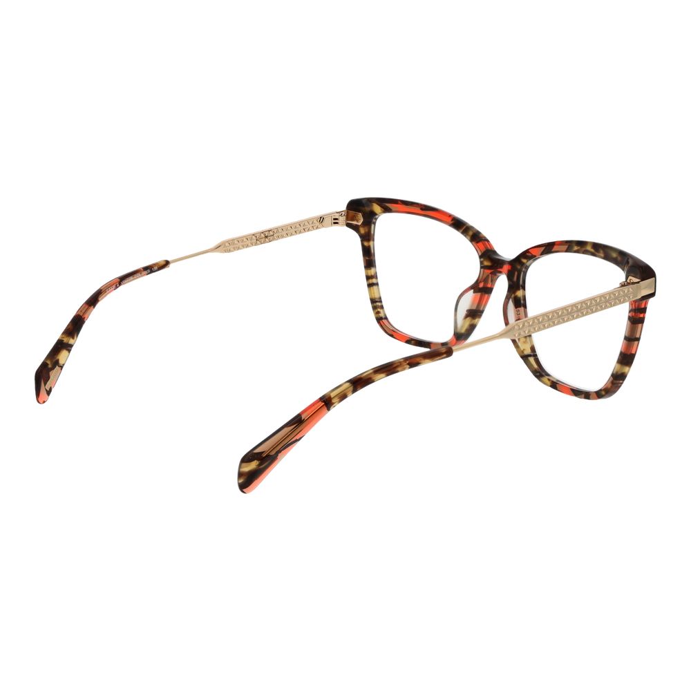 Police Multicolor Metal Glasses (Frames) for women with full-rim butterfly design, multicolor metal frame, and plastic demo lenses.