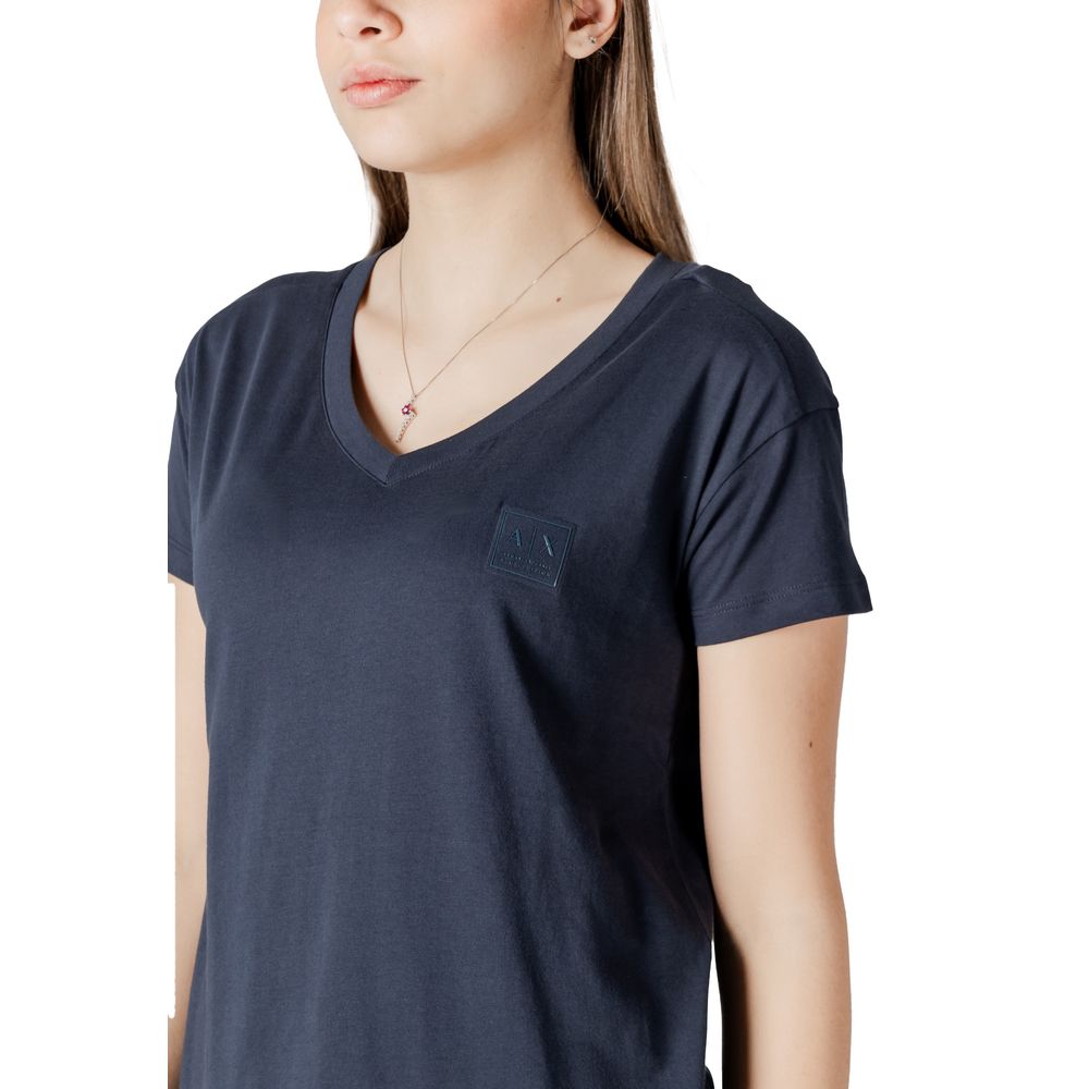 Armani Exchange Blue Cotton T-Shirt Armani Exchange