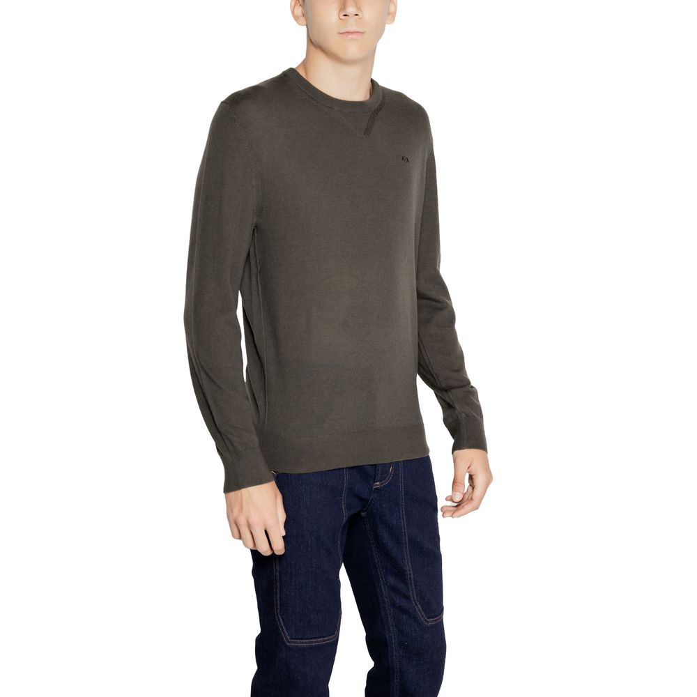 Armani Exchange Green Wool Sweatshirt Armani Exchange