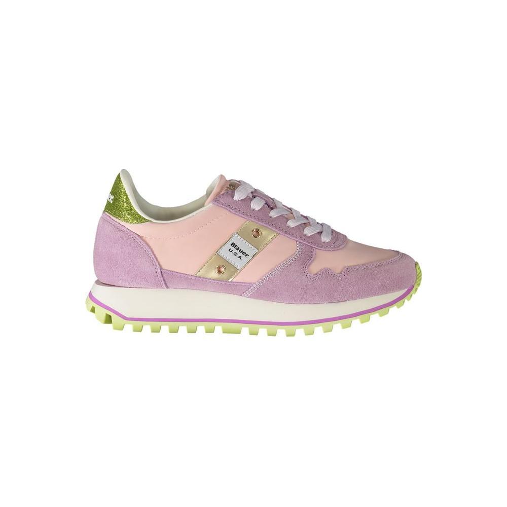 Blauer Pink Polyester Sneaker 1728,67403481248,Blauer,EU36/US6,New with tags,Pink,Shoes,Sneakers - Women - Shoes,Women,Women - Shoes Blauer BL-29817-EU36/US6