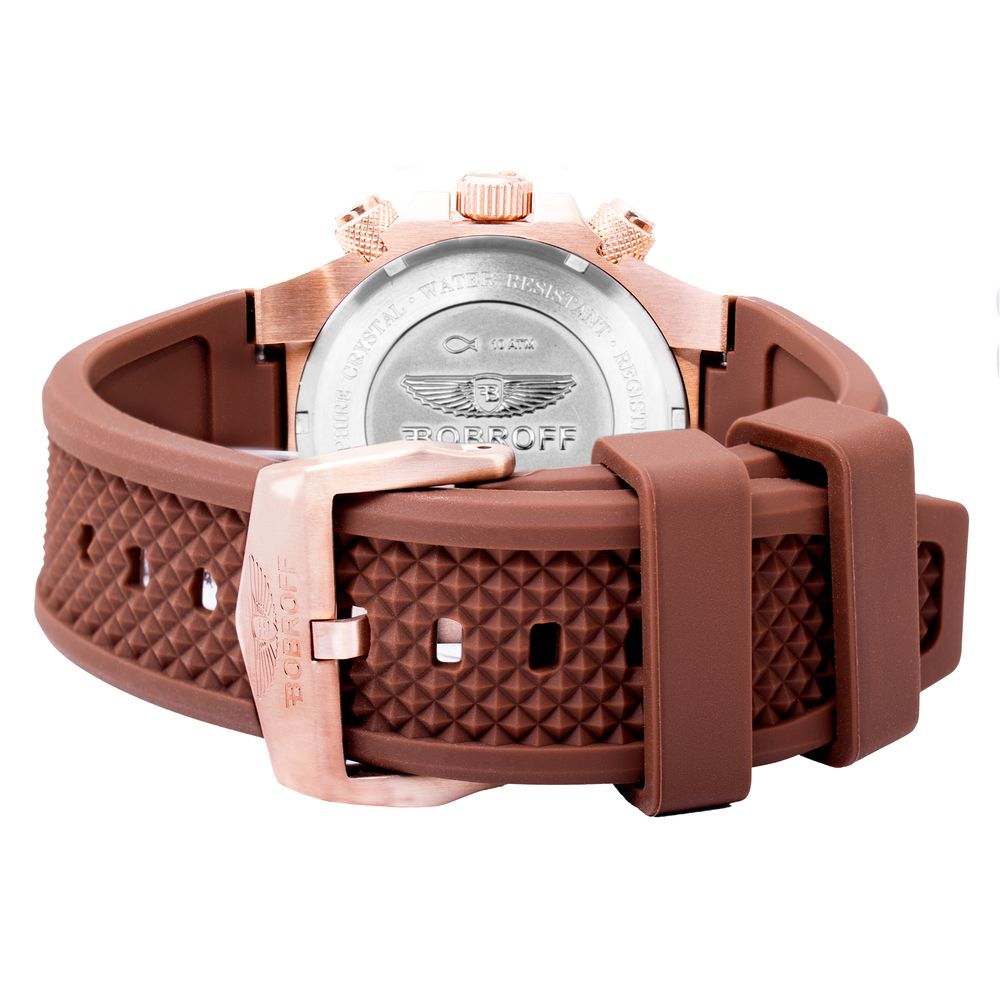 Bobroff Brown Rubber Dress Watch Bobroff
