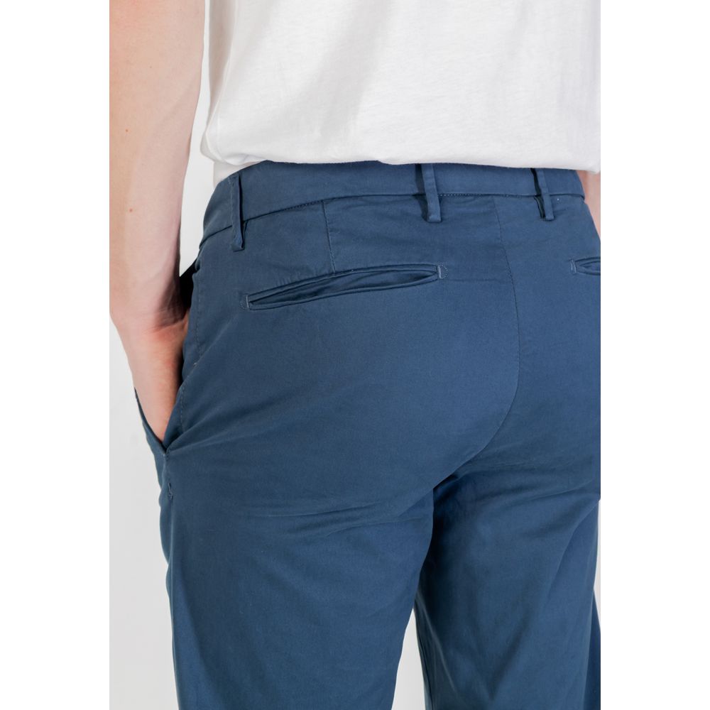 Borghese Blue Cotton Skinny Pants Borghese