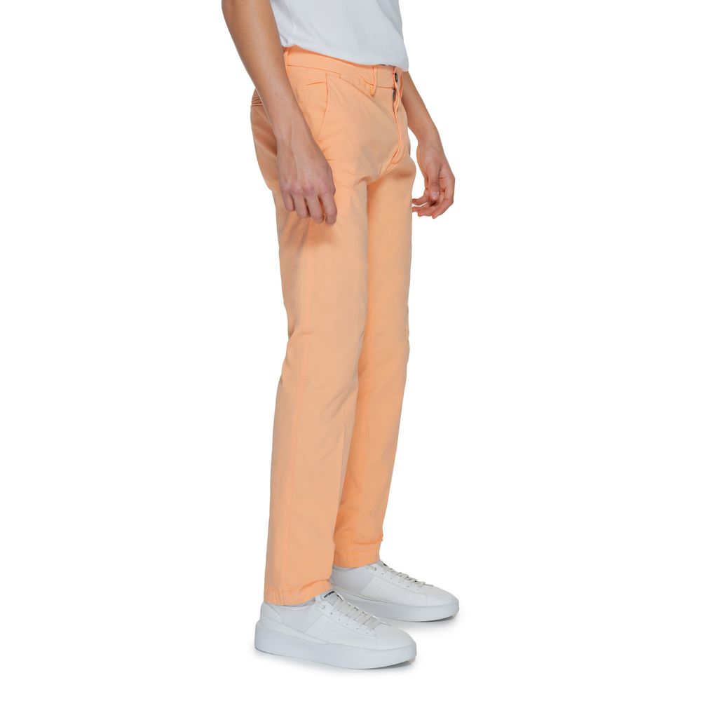 Borghese Orange Cotton Chino Pants Borghese
