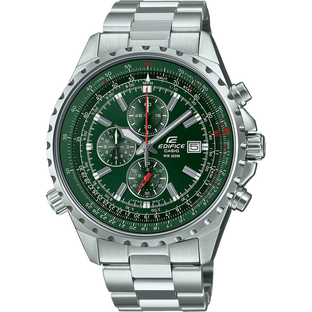 CASIO EDIFICE Mod. SLIDE RULE XL CHRONO - GREEN CASIO EDIFICE