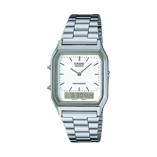 CASIO VINTAGE Mod. EDGY COLLECTION SUNRAY DIAL - WHITE WATCHES