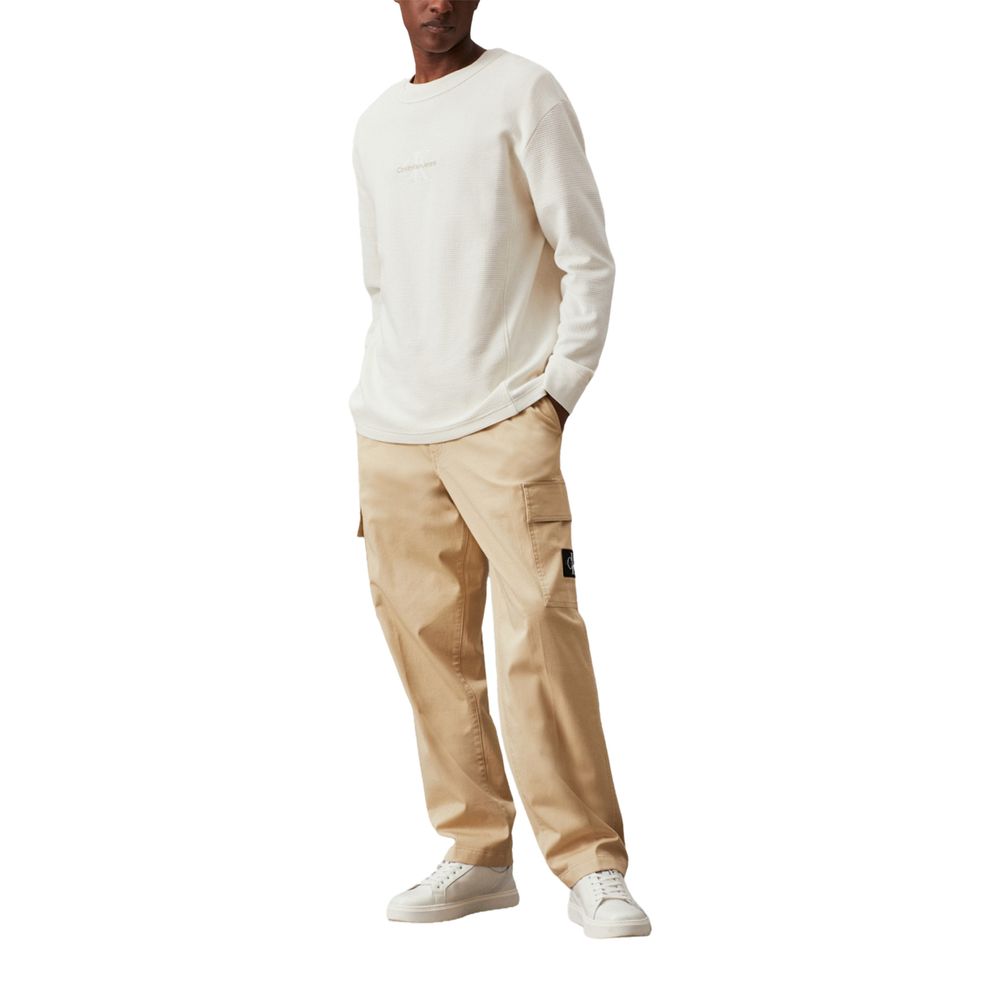 Calvin Klein Beige Cotton Cargo Pants Calvin Klein