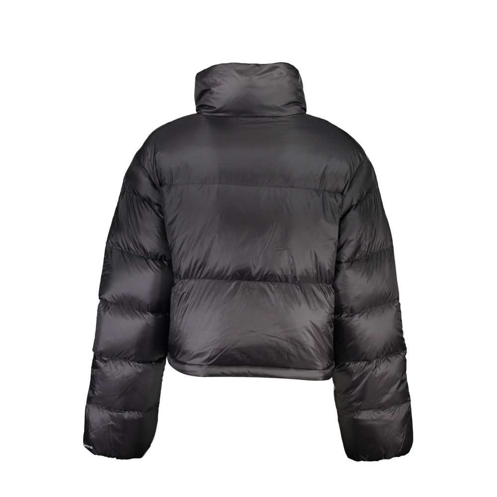Calvin Klein Black Polyamide Jackets & Coat, short jacket with long sleeves, zip closure, 2 external pockets, logo printed, recycled material