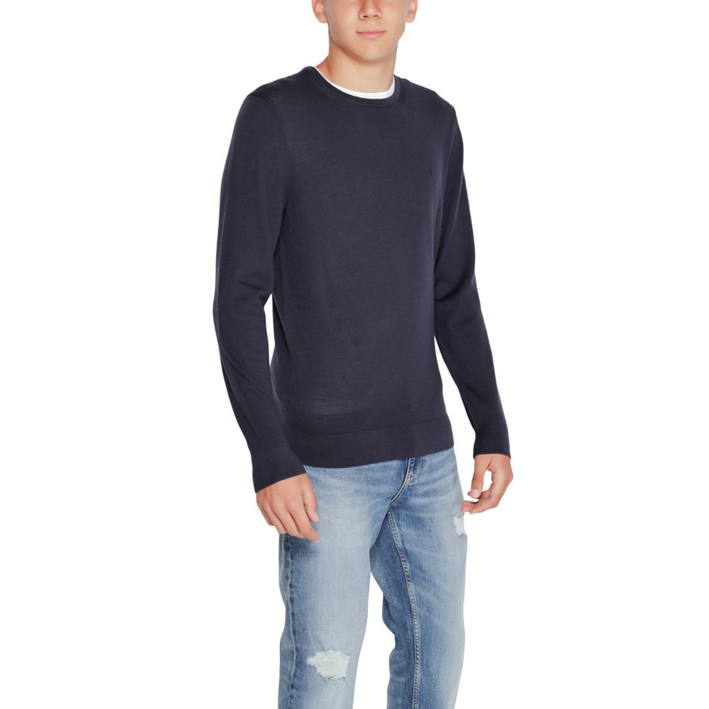 Calvin Klein Blue Recycled Wool Sweatshirt Calvin Klein