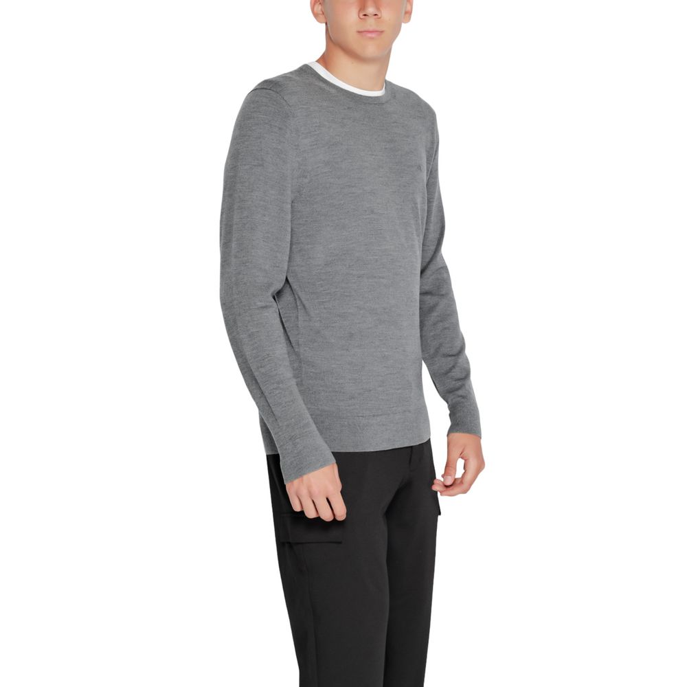 Calvin Klein Gray Recycled Wool Sweatshirt Calvin Klein