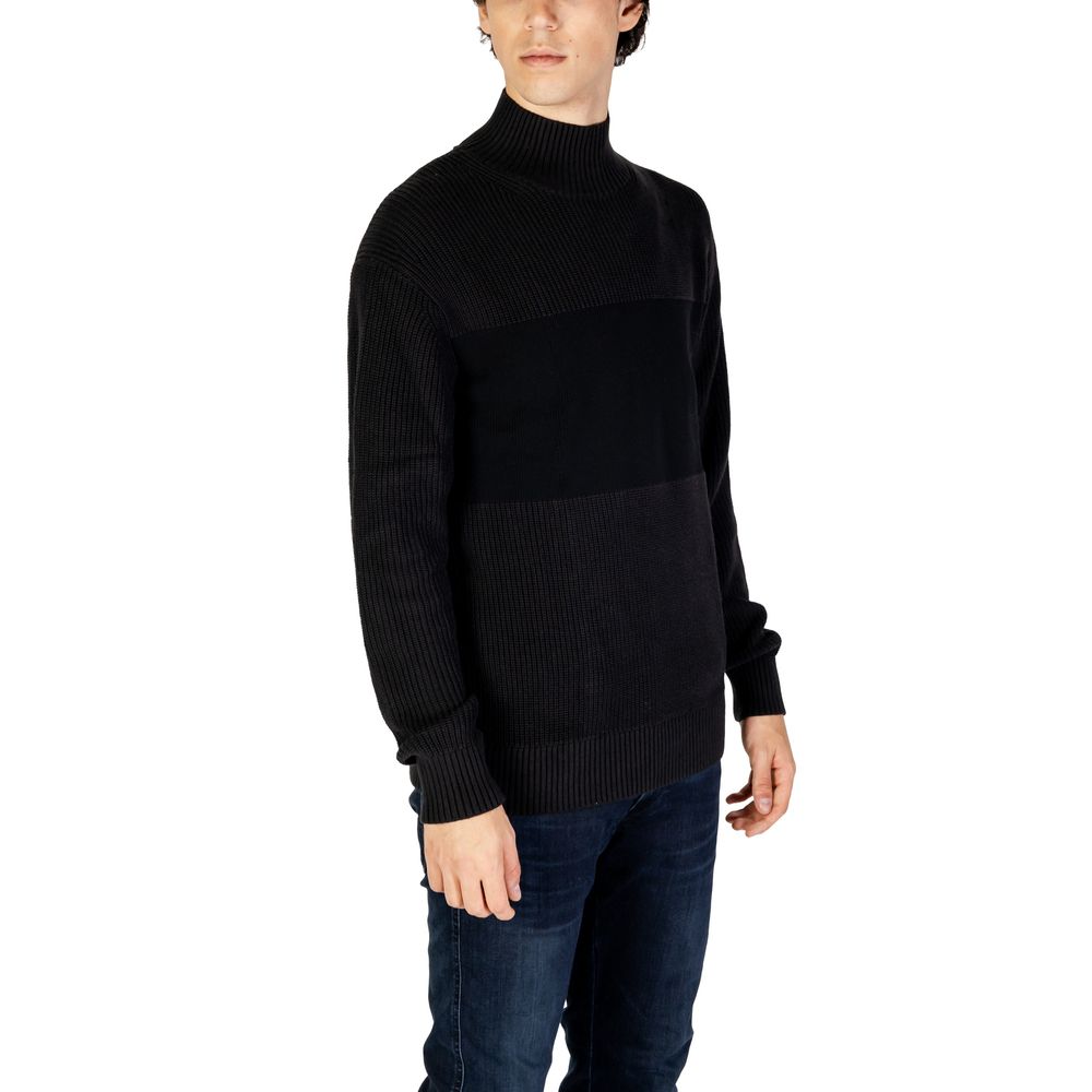 Calvin Klein Jeans Black Cotton Sweatshirt Calvin Klein Jeans