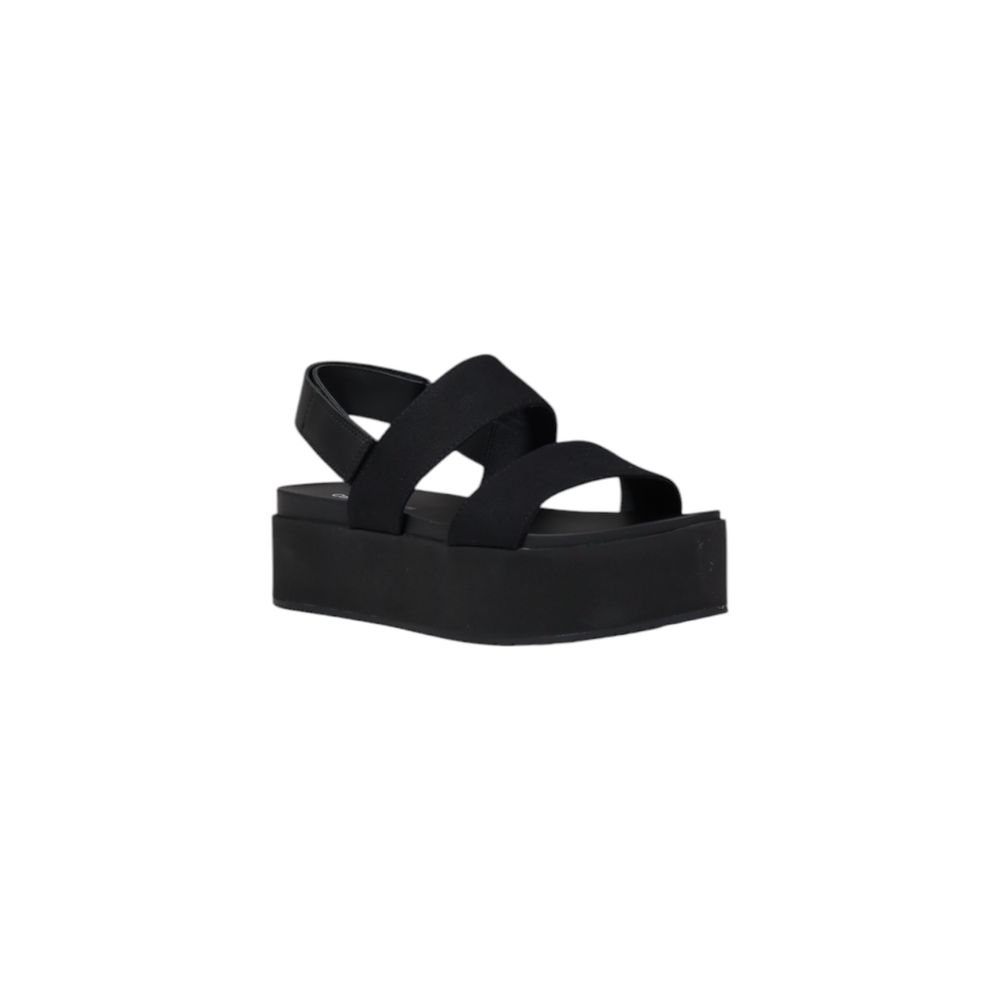 Calvin Klein Jeans Black Organic Cotton Platform Sandals Calvin Klein Jeans