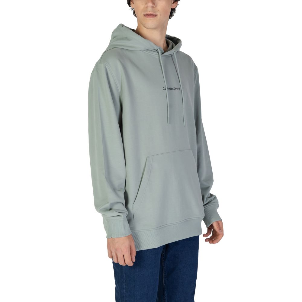 Calvin Klein Jeans Green Cotton Hoodie Calvin Klein Jeans
