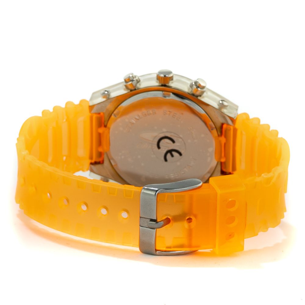 Chronotech Orange Rubber Sport Watch Chronotech