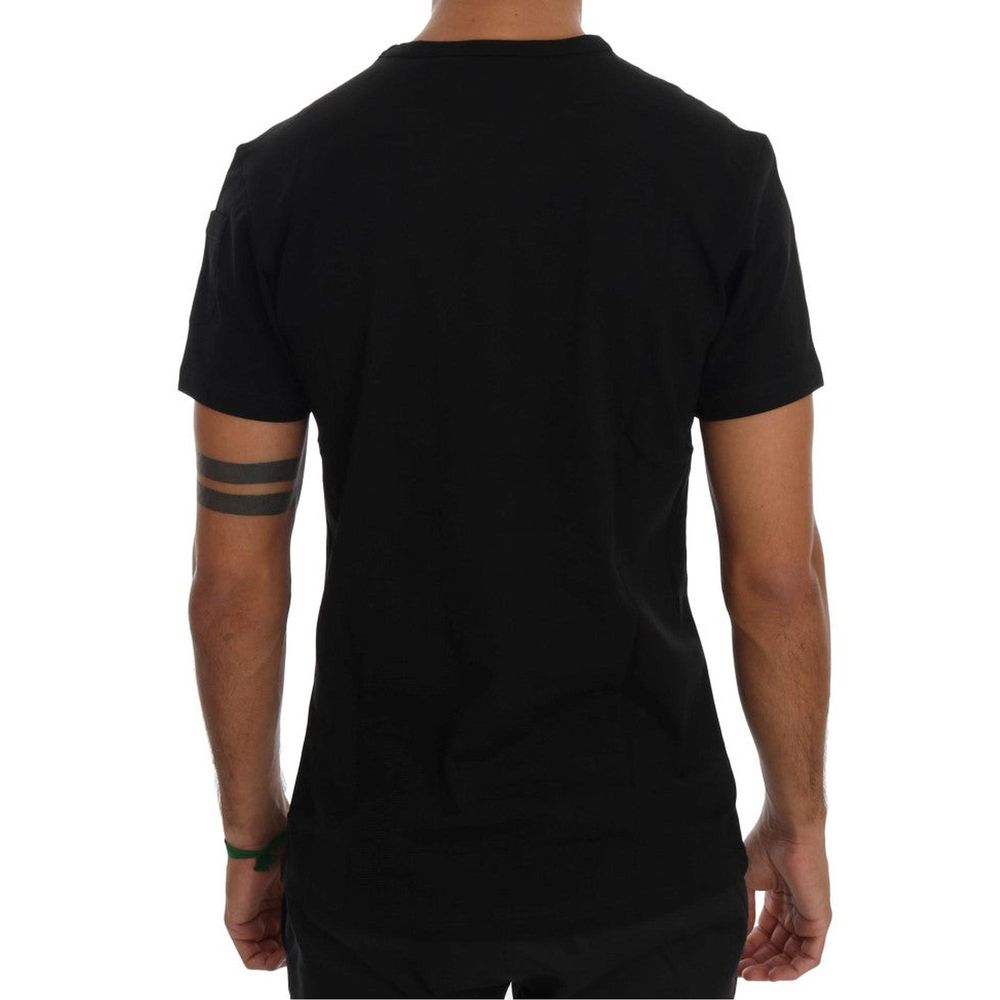 Daniele Alessandrini Black Cotton T-Shirt Daniele Alessandrini