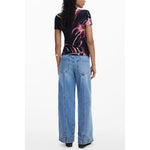 Desigual Black Viscose Women Top DE-39732-XS