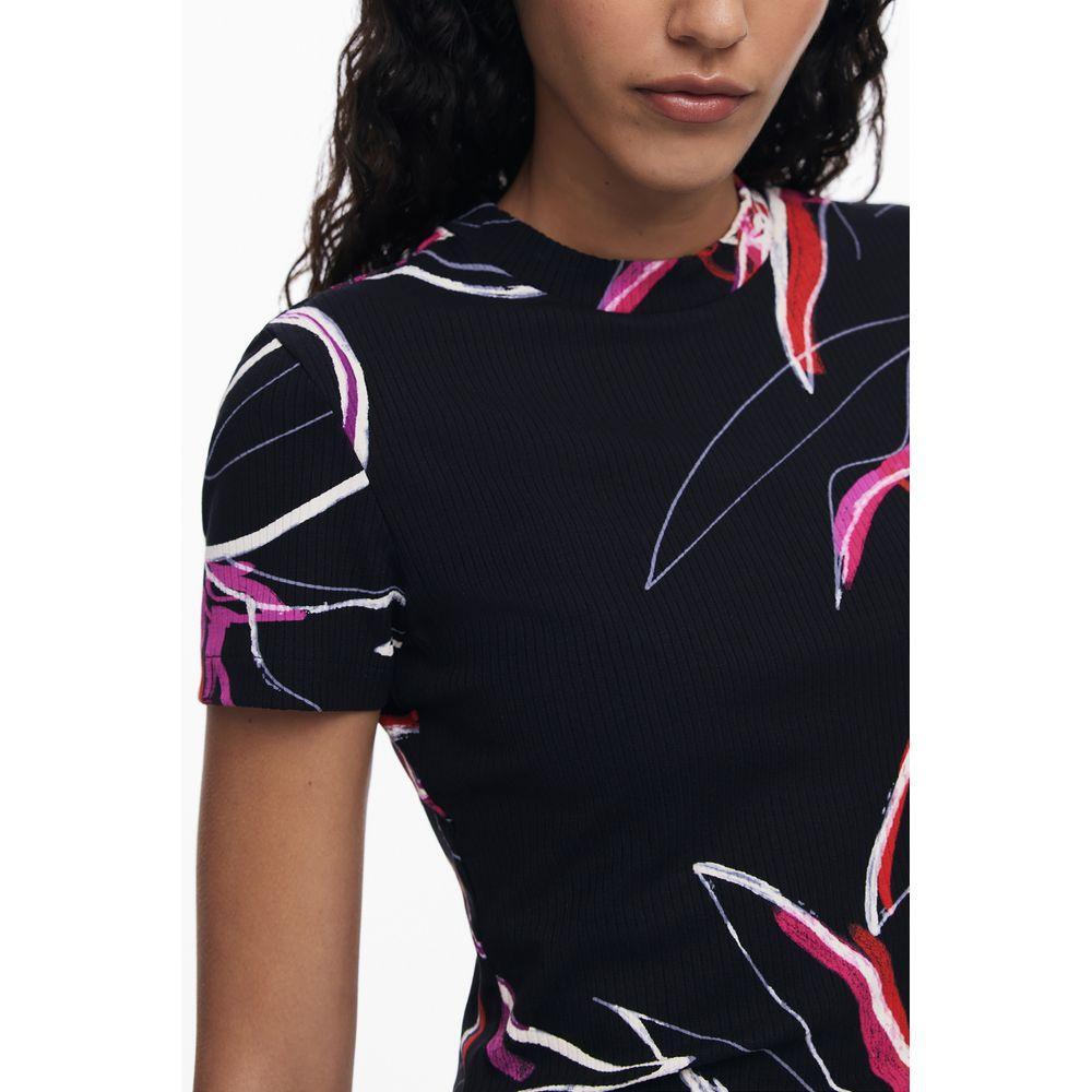 Desigual Black Viscose Women Top DE-39732-XS