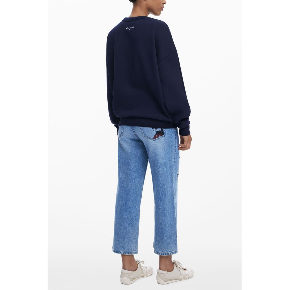 Desigual Blue Cotton Women Sweater DE-39737-XS