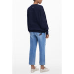 Desigual Blue Cotton Women Sweater DE-39737-XS