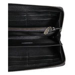 Dolce & Gabbana Black Calfskin Leather Logo Zip Around Continental Wallet BAG4699