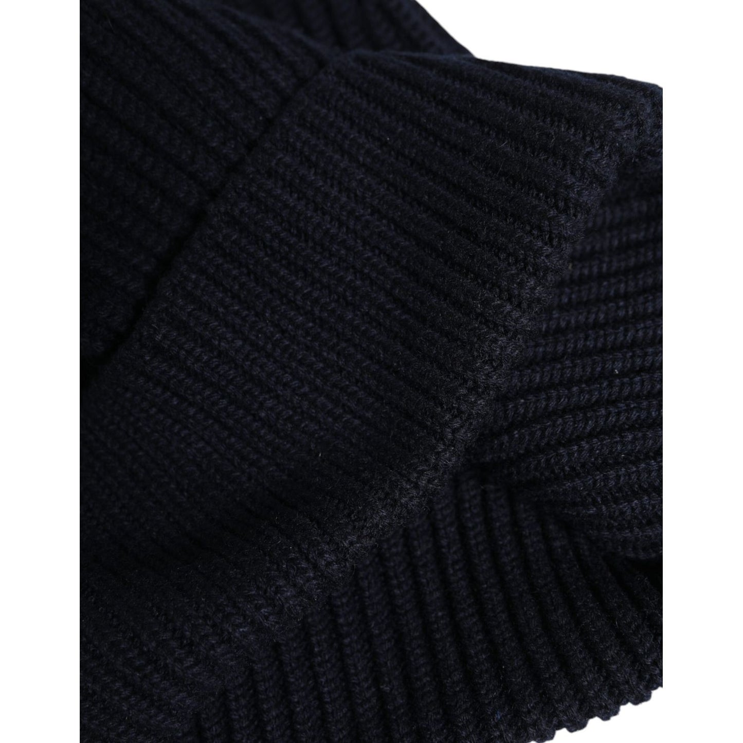 Dolce & Gabbana Black Cashmere Knitted Winter Beanie Hat