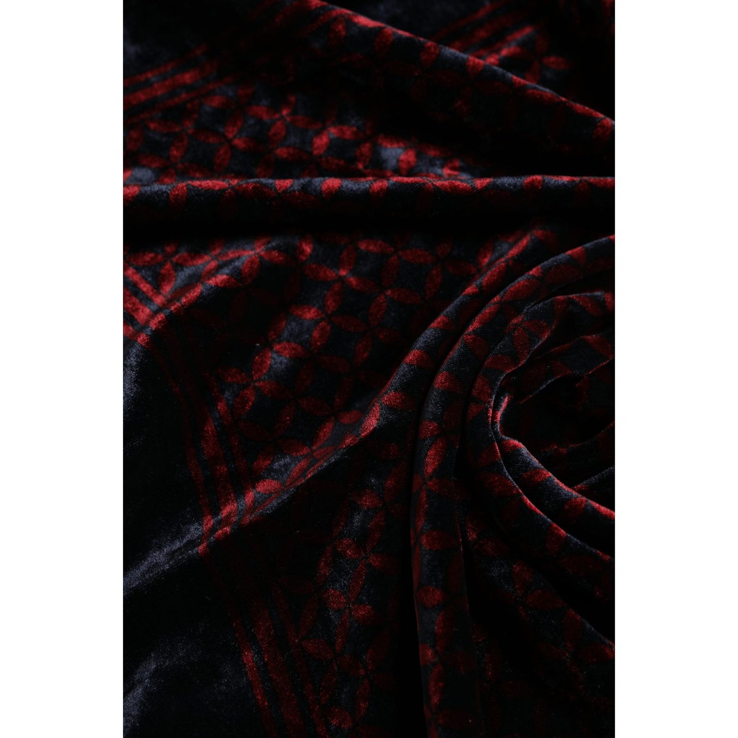 Dolce & Gabbana Black Red Viscose Square Men Foulard Scarf Dolce & Gabbana