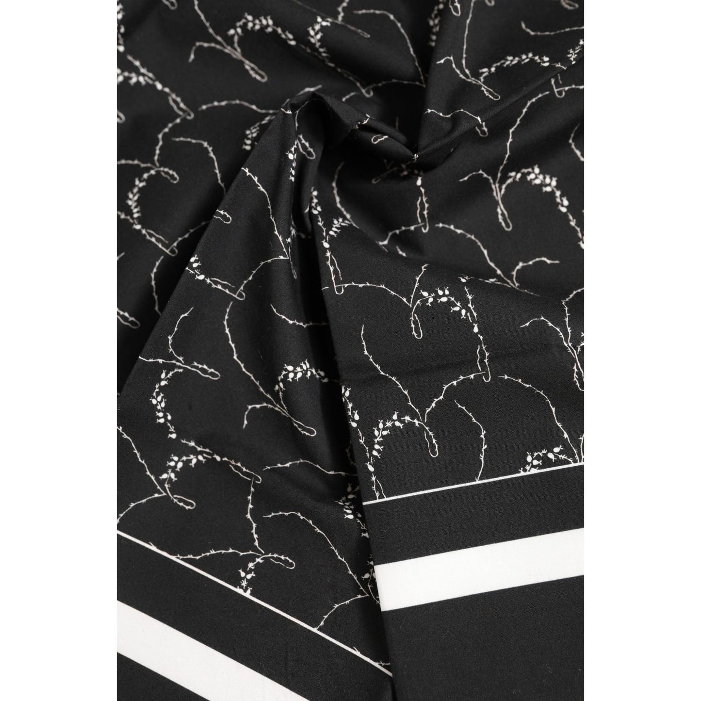 Dolce & Gabbana Black White Printed Square Men Foulard Scarf Dolce & Gabbana