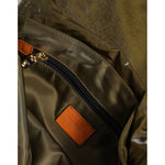 Dolce & Gabbana Dark Green Nylon Logo Plaque Shoulder Strap Borse Bag BAG4666