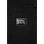 Dolce & Gabbana Dark Blue Cotton Logo Plaque GOLD Denim Jeans PAN76411-54