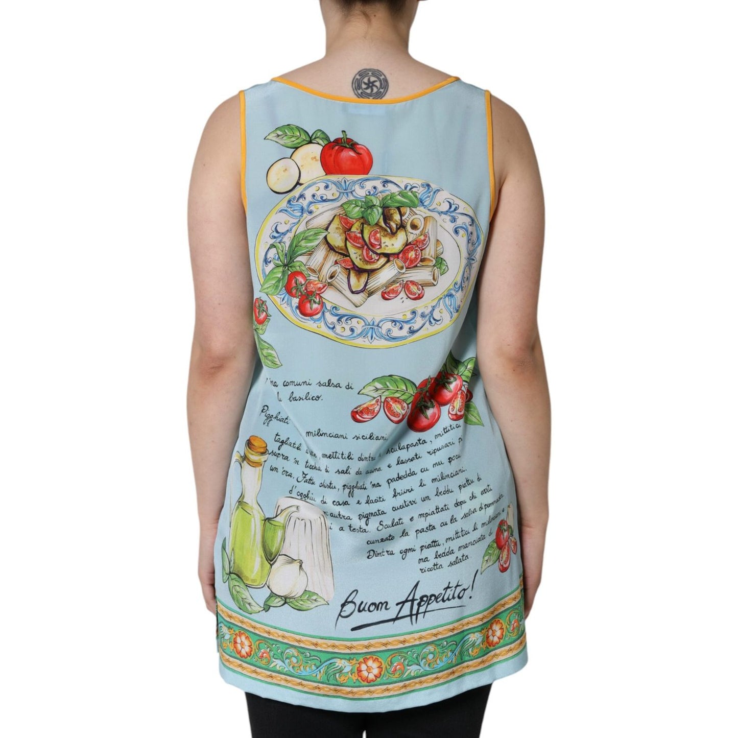 Dolce & Gabbana Multicolor Pasta Alla Norma Print Tank Top TSH86575-40