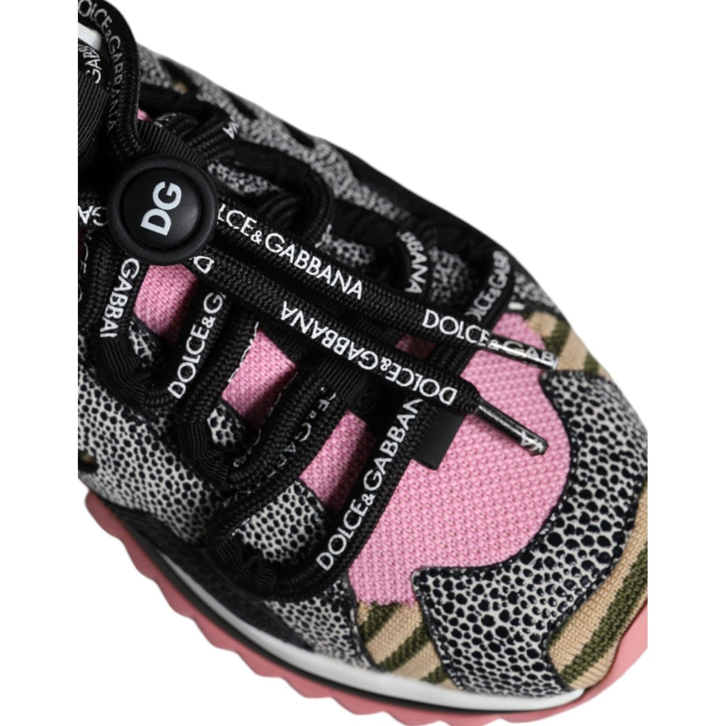 Dolce & Gabbana Multicolor Sorrento Socks Logo Sneakers Shoes LA11542-36.5