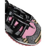Dolce & Gabbana Multicolor Sorrento Socks Logo Sneakers Shoes LA11542-36.5