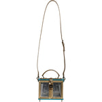 Dolce & Gabbana Multicolor Wood Leather Clutch Shoulder Bag BAG4093