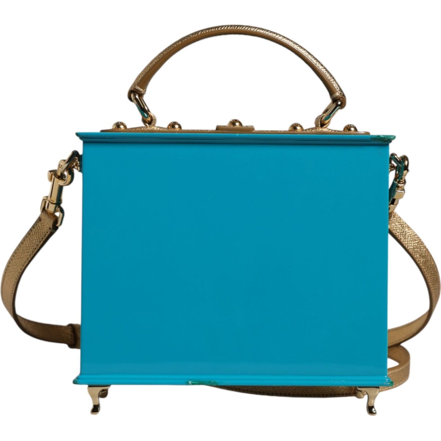 Dolce & Gabbana Multicolor Wood Leather Clutch Shoulder Bag BAG4093