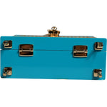 Dolce & Gabbana Multicolor Wood Leather Clutch Shoulder Bag BAG4093