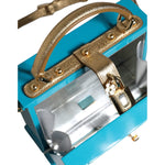 Dolce & Gabbana Multicolor Wood Leather Clutch Shoulder Bag BAG4093