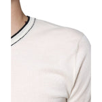 Dolce & Gabbana Off White Cashmere Short Sleeves T-shirt TSH86674-44