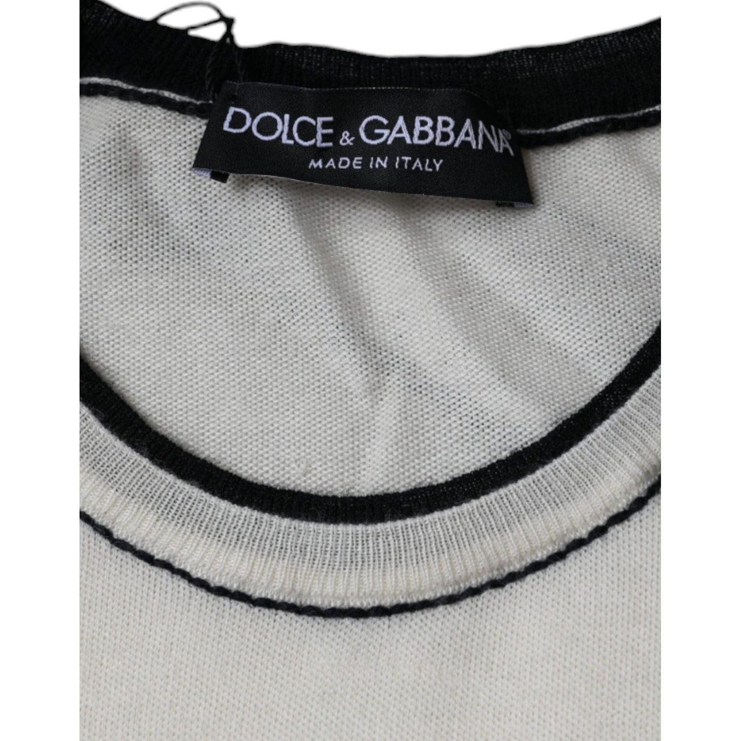 Dolce & Gabbana Off White Cashmere Short Sleeves T-shirt TSH86674-44