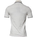 Dolce & Gabbana Off White Crown Cotton Collared Polo T-shirt TSH87424-44