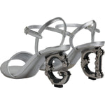 Dolce & Gabbana Silver KEIRA Heels Ankle Strap Sandals Shoes LA11998-35